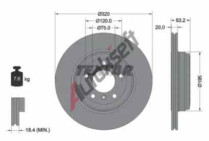 TEXTAR Brzdov kotou PRO - 320 mm TXT 92122703, 92122703