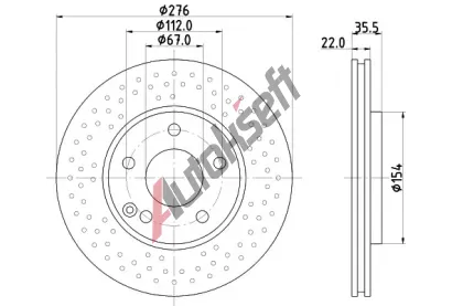 TEXTAR Brzdov kotou PRO - 276 mm TXT 92124403, 92124403