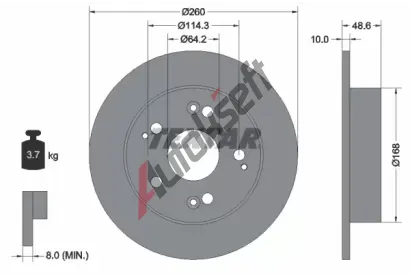 TEXTAR Brzdov kotou PRO - 260 mm TXT 92125103, 92125103