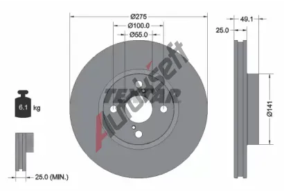TEXTAR Brzdov kotou PRO - 275 mm TXT 92126003, 92126003