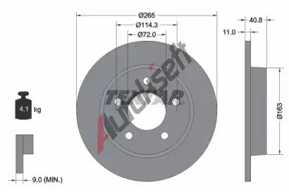 TEXTAR Brzdov kotou - 265 mm TXT 92130500, 92130500