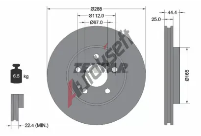 TEXTAR Brzdov kotou PRO - 288 mm TXT 92132003, 92132003