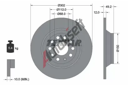 TEXTAR Brzdov kotou PRO - 302 mm TXT 92132503, 92132503