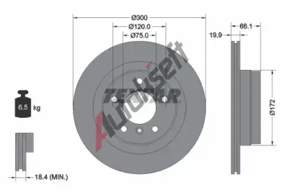 TEXTAR Brzdov kotou PRO - 300 mm TXT 92133003, 92133003