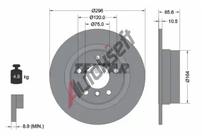 TEXTAR Brzdov kotou PRO - 296 mm TXT 92133103, 92133103