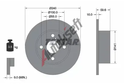 TEXTAR Brzdov kotou - 240 mm TXT 92136000, 92136000