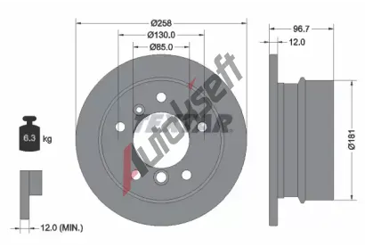 TEXTAR Brzdov kotou PRO - 258 mm TXT 92137503, 92137503