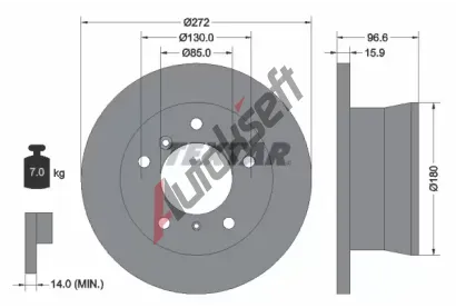 TEXTAR Brzdov kotou PRO - 272 mm TXT 92137603, 92137603
