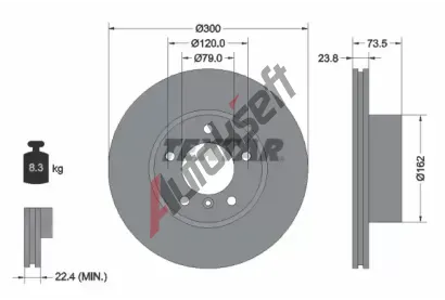 TEXTAR Brzdov kotou PRO+ - 300 mm TXT 92137705, 92137705