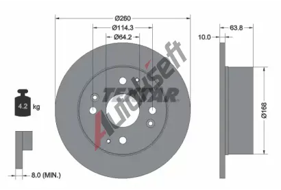 TEXTAR Brzdov kotou - 260 mm TXT 92138600, 92138600