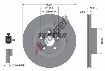 TEXTAR Brzdov kotou - 294 mm TXT 92139500, 92139500
