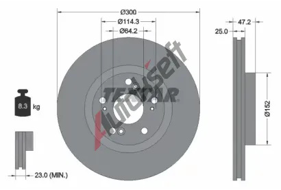 TEXTAR Brzdov kotou PRO - 300 mm TXT 92140903, 92140903