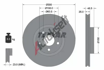 TEXTAR Brzdov kotou PRO+ - 300 mm TXT 92141305, 92141305