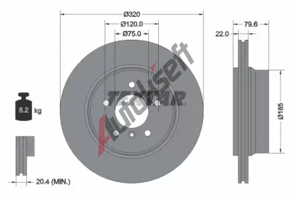 TEXTAR Brzdov kotou PRO - 320 mm TXT 92141603, 92141603