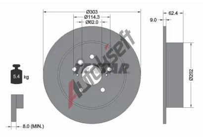 TEXTAR Brzdov kotou PRO - 303 mm TXT 92144103, 92144103