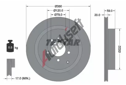 TEXTAR Brzdov kotou PRO - 350 mm TXT 92147703, 92147703