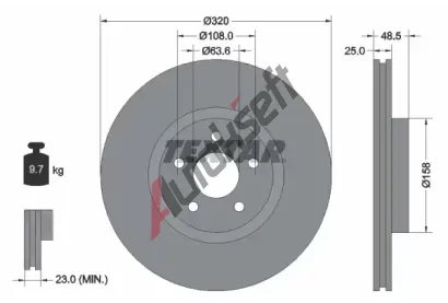 TEXTAR Brzdov kotou PRO+ - 320 mm TXT 92149105, 92149105