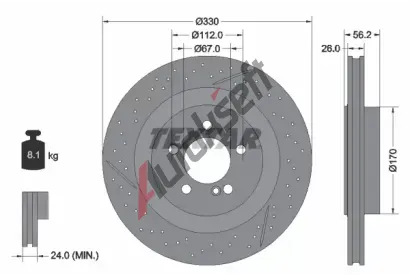 TEXTAR Brzdov kotou PRO+ - 330 mm TXT 92151605, 92151605