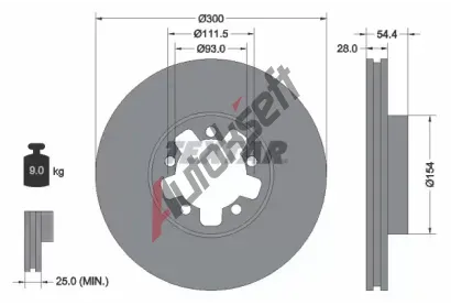 TEXTAR Brzdov kotou PRO - 300 mm TXT 92151903, 92151903