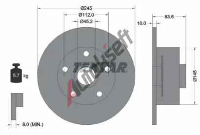 TEXTAR Brzdov kotou PRO - 245 mm TXT 92154303, 92154303