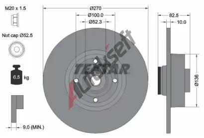 TEXTAR Brzdov kotou PRO - 270 mm TXT 92154503, 92154503
