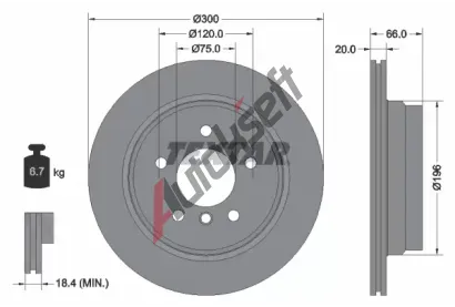 TEXTAR Brzdov kotou PRO - 300 mm TXT 92154903, 92154903