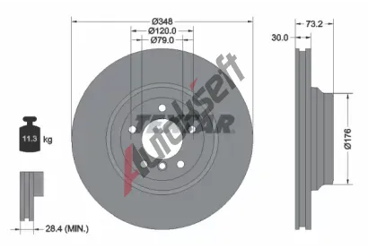 TEXTAR Brzdov kotou PRO+ - 348 mm TXT 92155305, 92155305