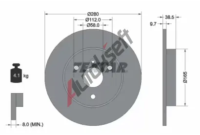 TEXTAR Brzdov kotou PRO - 280 mm TXT 92155503, 92155503