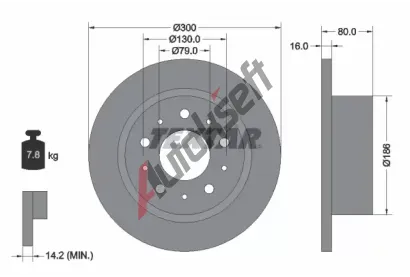 TEXTAR Brzdov kotou - 300 mm TXT 92157600, 92157600