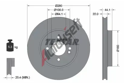 TEXTAR Brzdov kotou PRO - 280 mm TXT 92157905, 92157905