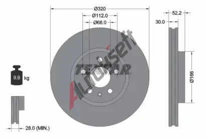 TEXTAR Brzdov kotou PRO+ - 320 mm TXT 92160005, 92160005