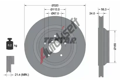TEXTAR Brzdov kotou PRO+ - 320 mm TXT 92160705, 92160705