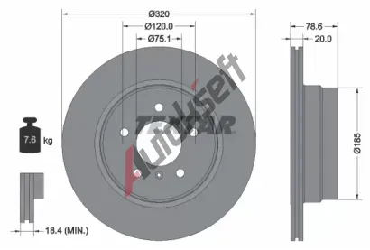 TEXTAR Brzdov kotou PRO - 320 mm TXT 92161103, 92161103