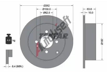 TEXTAR Brzdov kotou PRO - 262 mm TXT 92161303, 92161303