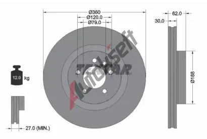 TEXTAR Brzdov kotou PRO+ - 360 mm TXT 92162005, 92162005