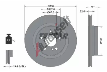 TEXTAR Brzdov kotou PRO+ - 300 mm TXT 92163605, 92163605