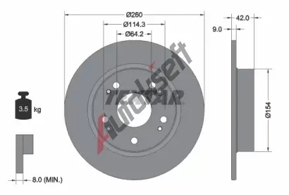 TEXTAR Brzdov kotou PRO - 260 mm TXT 92164303, 92164303