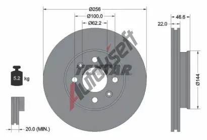 TEXTAR Brzdov kotou PRO - 256 mm TXT 92164703, 92164703