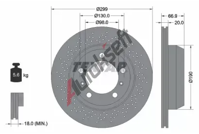 TEXTAR Brzdový kotouč PRO - 299 mm TXT 92165303, 92165303  TEXTAR Brzdový kotouč PRO - 299 mm TXT 92165303, 92165303