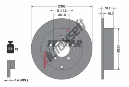 TEXTAR Brzdov kotou PRO - 302 mm TXT 92167003, 92167003