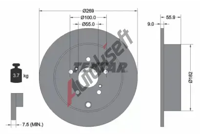 TEXTAR Brzdov kotou PRO - 269 mm TXT 92170403, 92170403