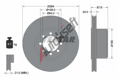 TEXTAR Brzdov kotou - 294 mm TXT 92171700, 92171700