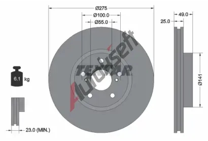 TEXTAR Brzdov kotou PRO - 275 mm TXT 92173103, 92173103