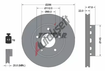 TEXTAR Brzdov kotou PRO+ - 256 mm TXT 92174205, 92174205