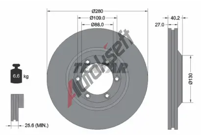 TEXTAR Brzdov kotou PRO - 280 mm TXT 92174803, 92174803
