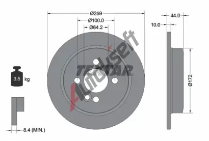 TEXTAR Brzdov kotou PRO - 259 mm TXT 92175003, 92175003