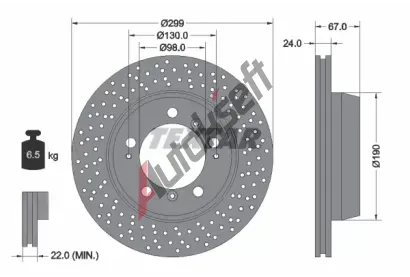 TEXTAR Brzdov kotou PRO+ - 299 mm TXT 92176705, 92176705