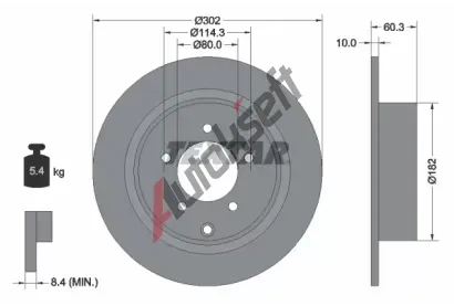 TEXTAR Brzdov kotou PRO - 302 mm TXT 92177303, 92177303