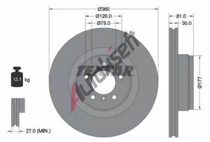 TEXTAR Brzdov kotou PRO - 360 mm TXT 92178403, 92178403