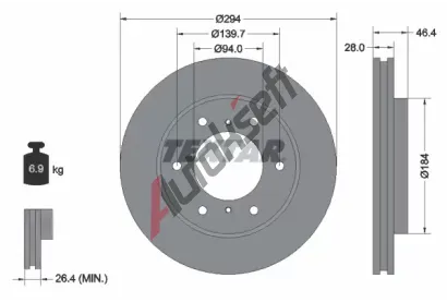 TEXTAR Brzdov kotou PRO+ - 294 mm TXT 92180205, 92180205